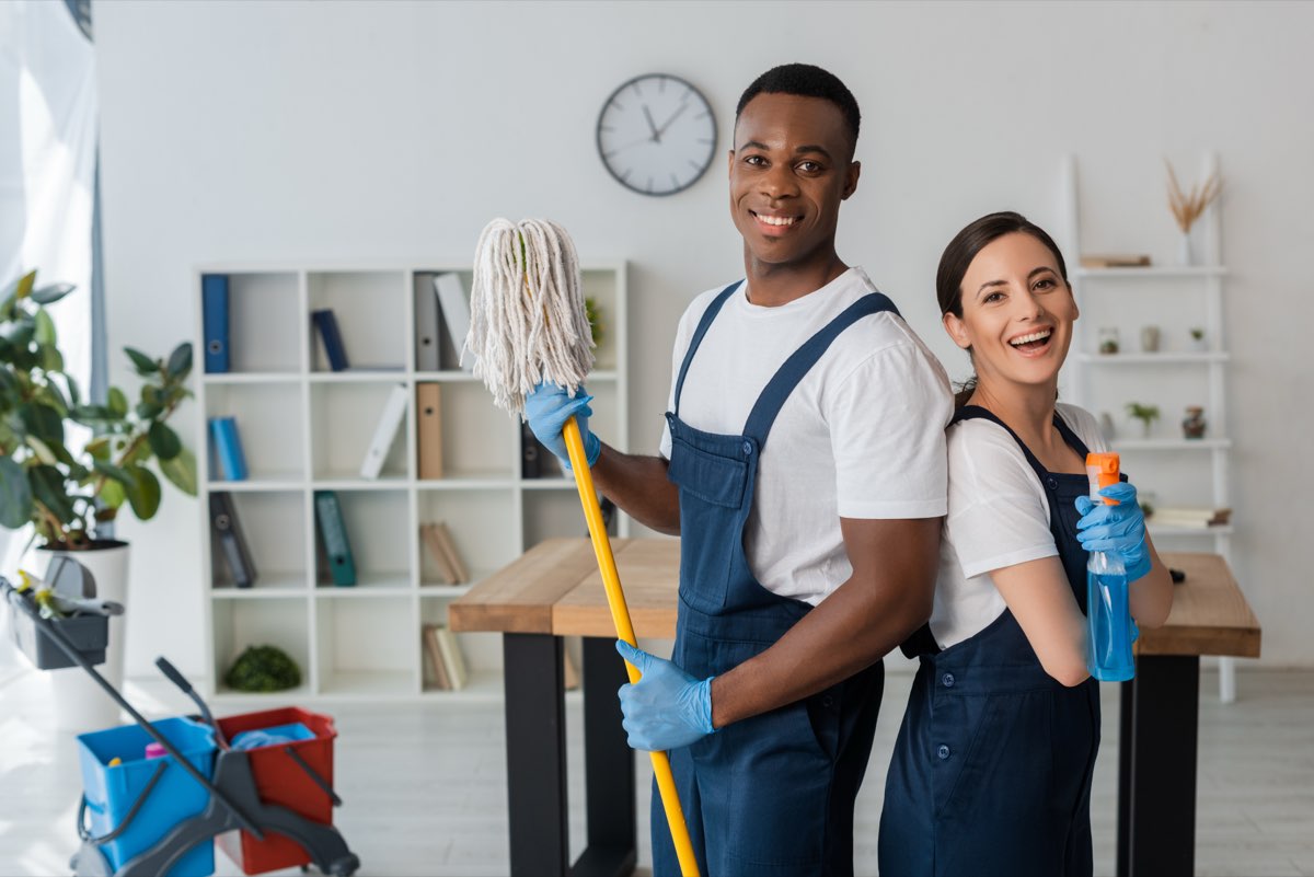 Professionelles Reinigungsteam